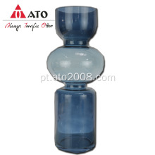 Vaso de flor azul marinho vaso de vidro de vidro